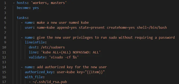 create-users yml config file