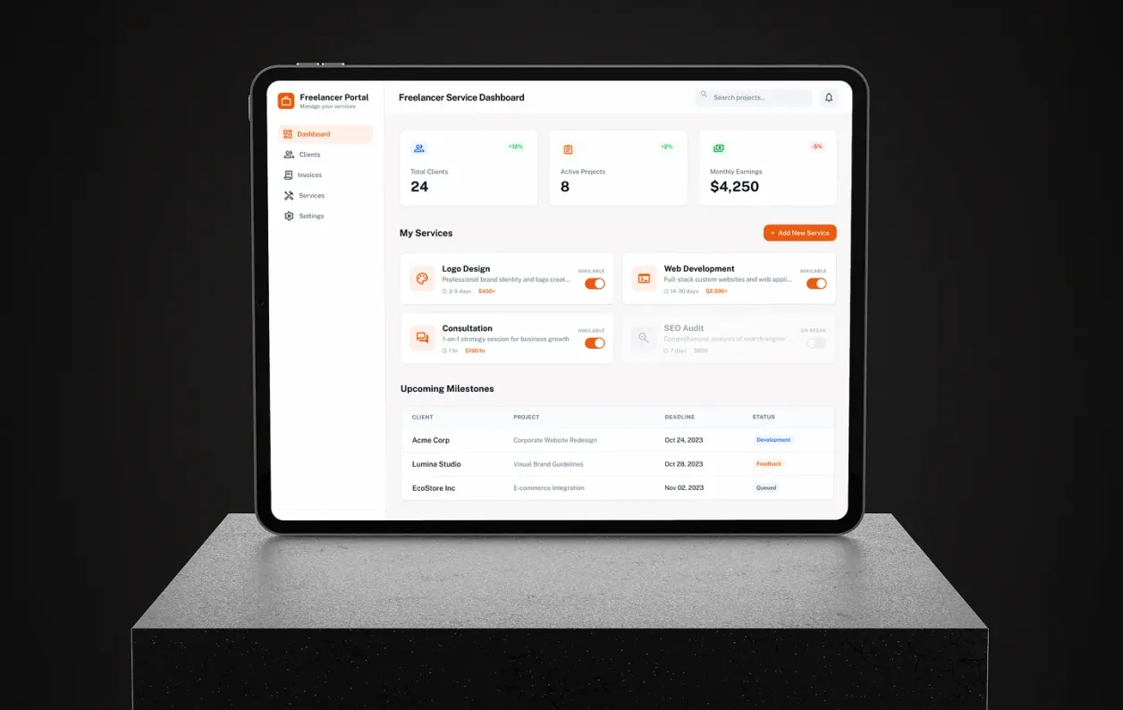 HostAfrica website builder for Freelancers & Creatives