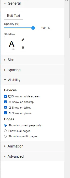 Adjusting the opacity for clarity with regards to other page elements