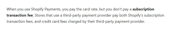 Shopify payment fees