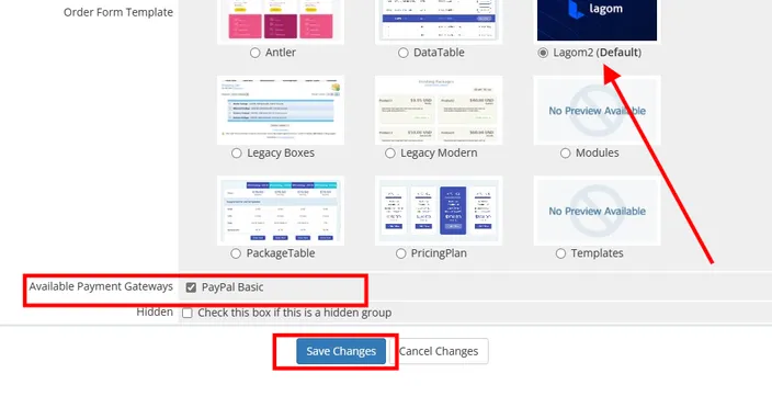 payment gateway order form