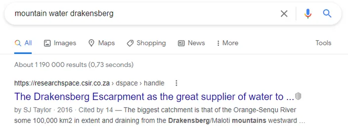 A long tail keyword on Google showing a more specific answer for a query
