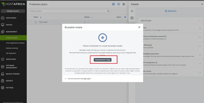 Acronis screenshot