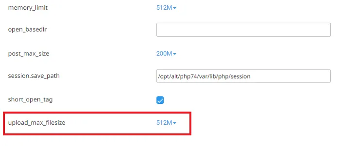 Increasing max upload file size in cPanel
