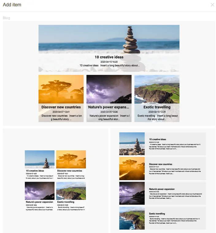 Introduce your thoughts and ideas with the blog function