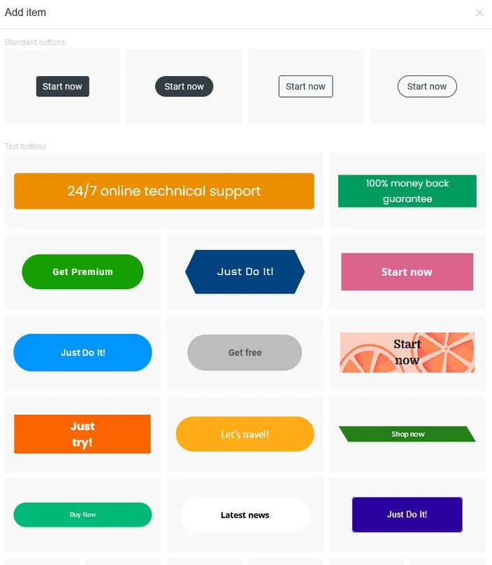 Different buttons and call to actions to help convert on your website