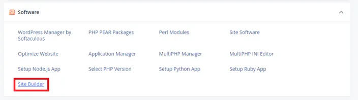 cpanel screenshot