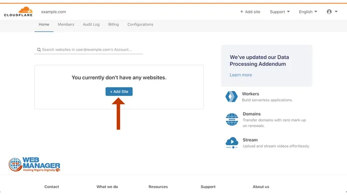 Create account on cloudflare