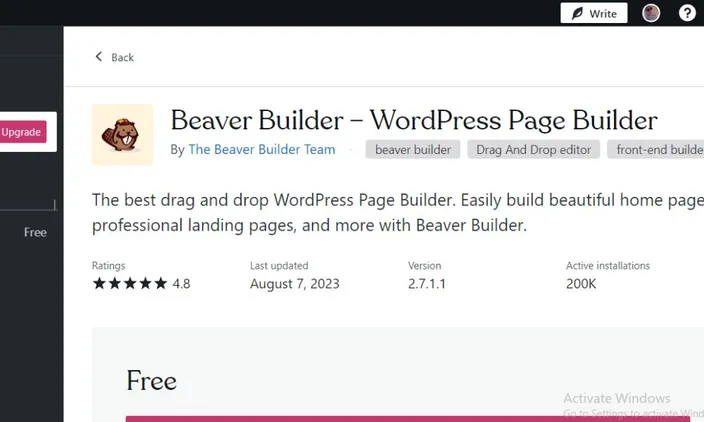 Beaver page builder