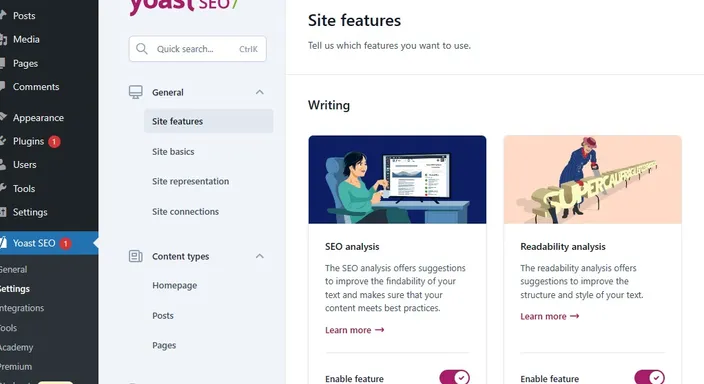 yoast user interface