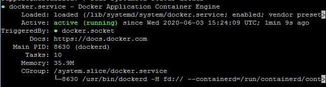 terminal output