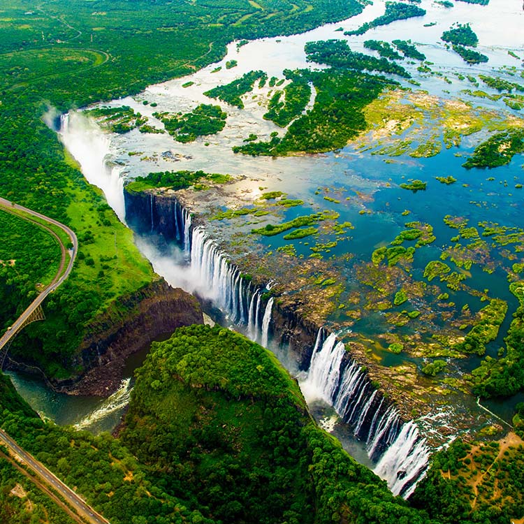 waterfalls in Zimbabwe